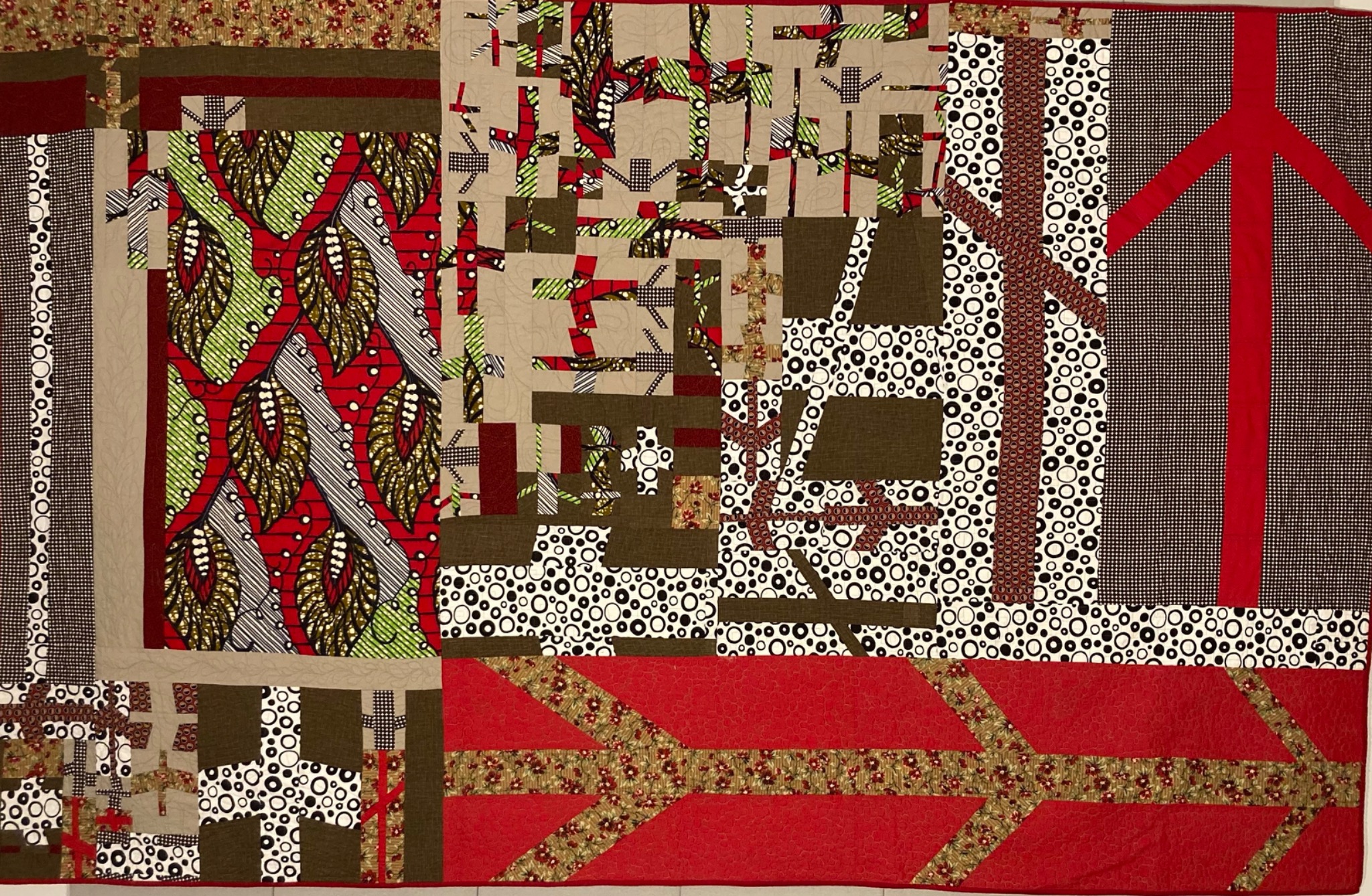 Christmas From A Mouse’s Point of View, an art quilt by Jo Allbutt
