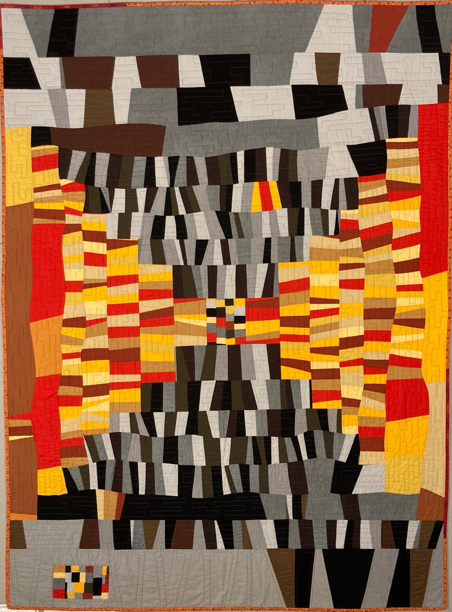 Court House Steps, an art quilt by Jo Allbutt