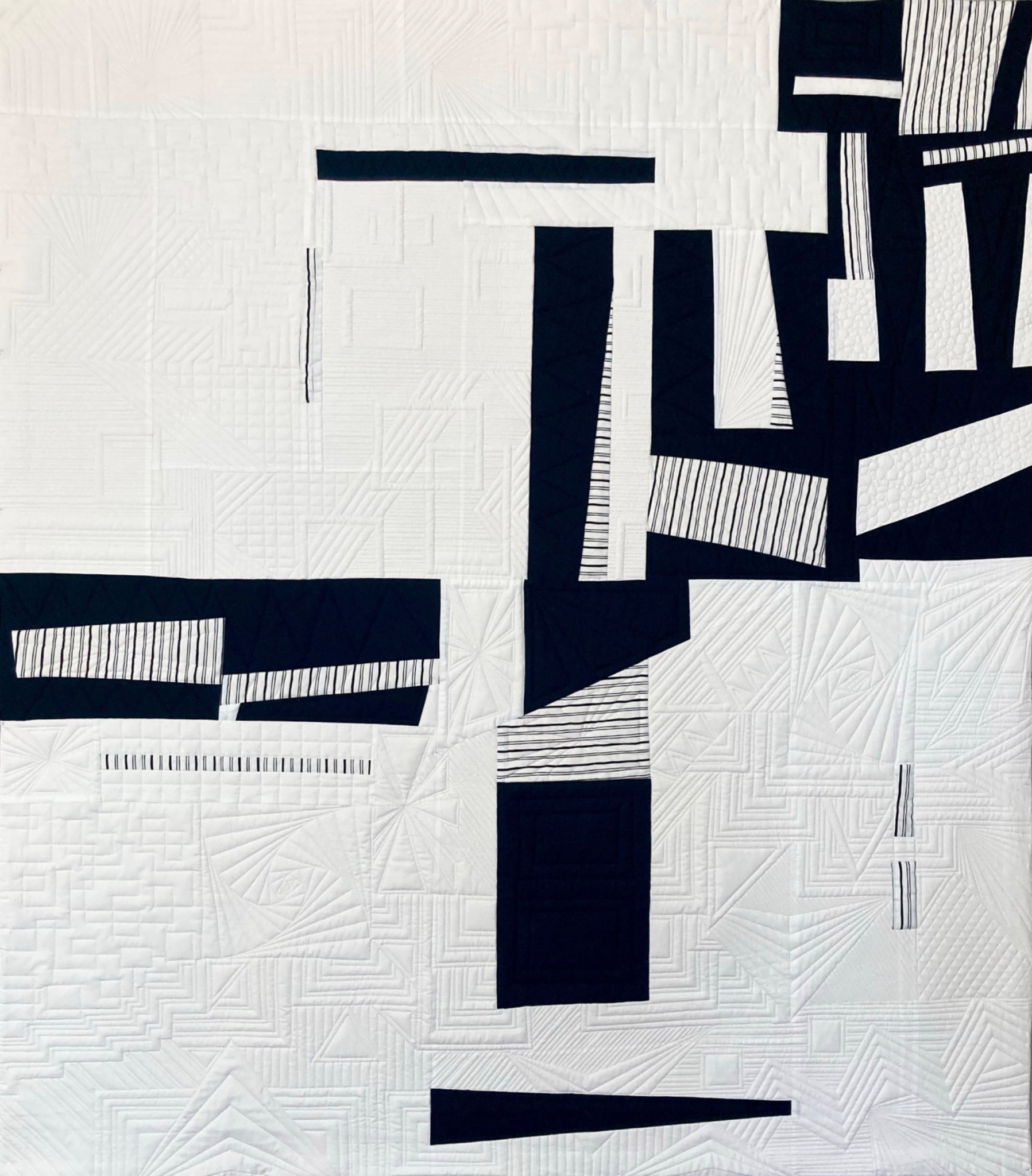 Long Time Coming, an art quilt by Jo Allbutt