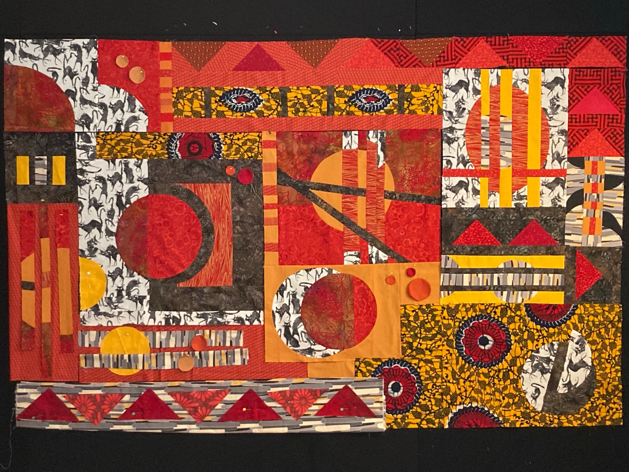 Meowri, an art quilt by Jo Allbutt