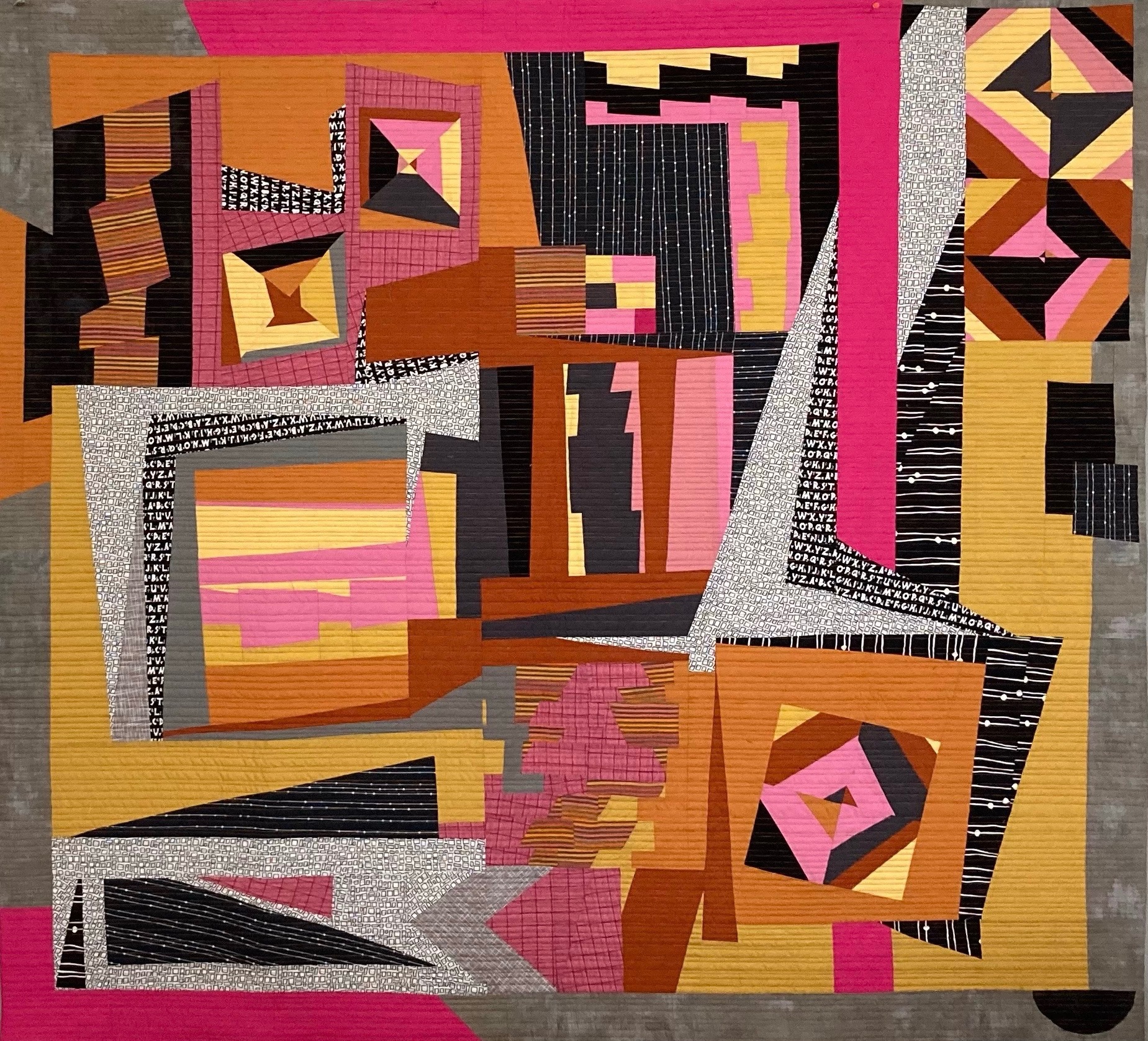 Tumbling Blocks Escher Style, an art quilt by Jo Allbutt